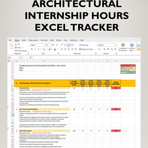 Architectural Internship Hours Excel Tracker